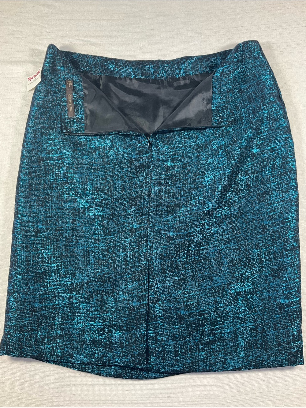 NWT THE LIMITED Metallic Blue on Back Full Lined 22” Pencil Skirt Women’s 6 - Picture 4 of 10